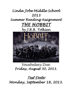 The Hobbit Vocabulary List #3 - Mansfield Independent School District
