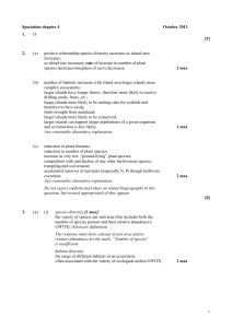 Speciation chapter 4 October 2013 1. D [1] 2. (a) positive