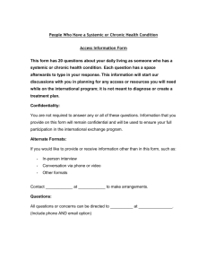 Chronic Health - Access Information Form