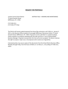 request for proposals - Juniata County School District