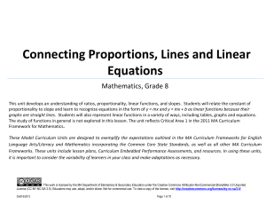 Math Grade 8 Connecting Proportions, Lines, And Linear Equations