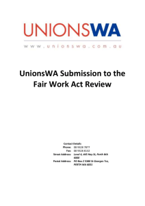Submission on the Fair Work Act