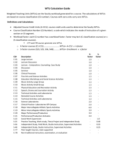 WTU Calculation Guide