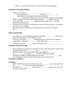 Louisiana`s Geologic History