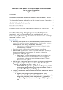 Lewis - Principal-Agent models of the Employment