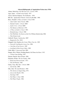 Selected Bibliography of Appalachian Fiction since 1920s Adams