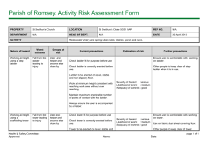 Activity Risk Assessment Example
