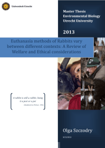 Euthanasia methods of Rabbits vary between different contexts: A