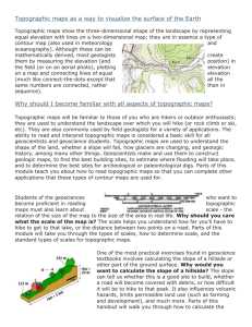 Topographic maps as a way to visualize the