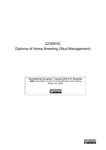 22308VIC - Diploma of Horse Breeding (Stud Management)