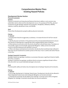 Hazard Policies CMP changes 4-7-15