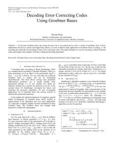 WCSIT GrobenerCoding