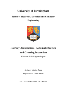 Railway Automation - Automatic Switch and Crossing Inspection