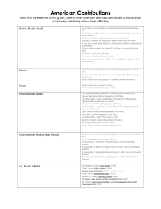 Curriculum Maps - American Contributions