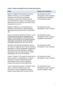 Table 2. Papers excluded from the review with reasons. Paper