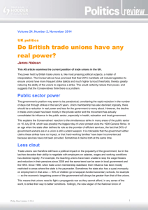 Trade Union article - St Andrews & St Brides High School