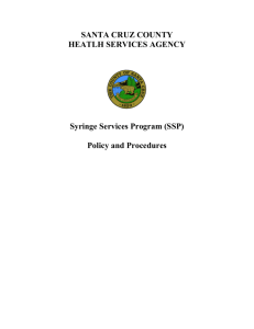 syringe exchange program - County of Santa Cruz Health Services