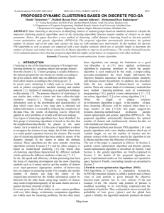 proposed dynamic clustering based on discrete pso-ga