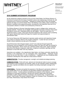 Information on the Summer Internship Program