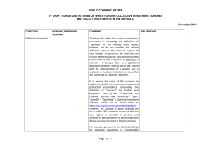 Comment Matrix - Financial Services Board