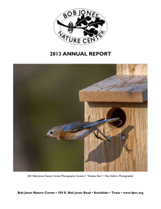 2013 Annual Report - Bob Jones Nature Center