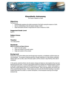 Kinesthetic Astronomy-Seasons - Colorado Springs School District 11