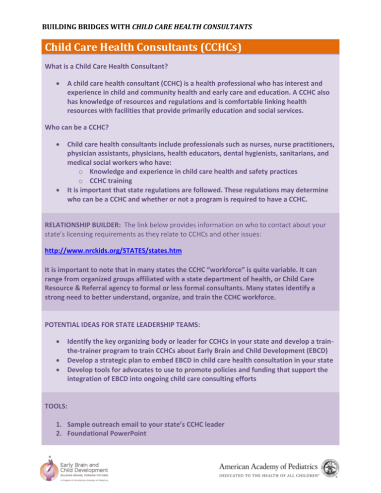 CCHC Healthy Child Care America