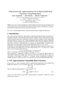 2. NNs Approximation Using Ridge Basis Functions