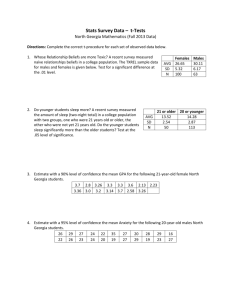 Survey Examples t-tests (Fall 2013