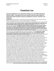 Feminism 1nc - Open Evidence Project