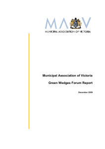 Municipal Association of Victoria Green Wedges Forum Report