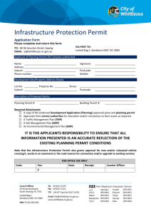 Infrastructure Protection Permit