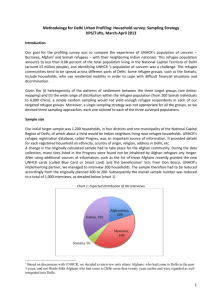 Urban profiling Delhi Sampling strategy