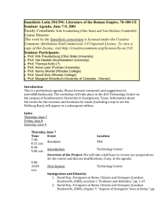 Course Planning Seminar Agenda