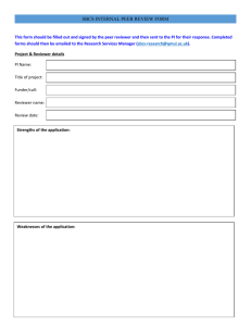 SBCS Internal Peer review form