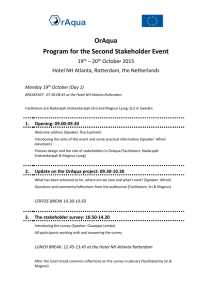 Program of the meeting