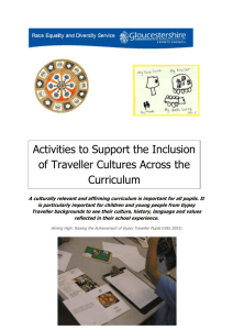 Activities to support the inclusion of Traveller cultures