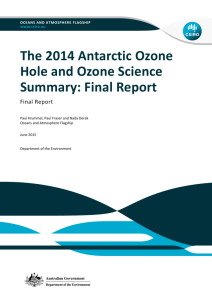 The 2014 Antarctic Ozone Hole and Ozone Science Summary: Final