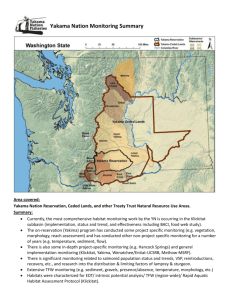 Yakama Nation Habitat Monitoring Summary_011413