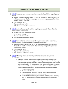 2015 Legislative Updates - Mississippi State Board for Community