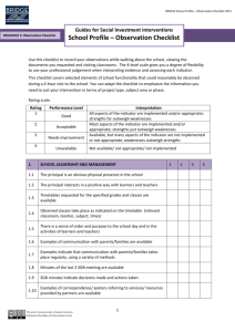 BRIDGE SPG R5 SchoolProfile Observation Checklist 30-09-2015