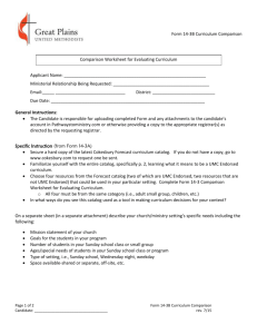 Form 14-3B Comparison Worksheet for Curriculum
