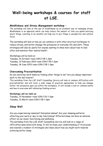 Well-being workshops & courses for staff at LSE. Mindfulness and