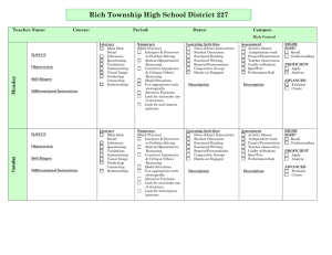 Lesson Plan Template - Rich Township High School District 227 Home