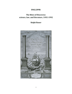 ENGL289B: The Rites of Discovery