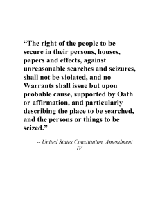 Fourth Amendment in the Home Student Handouts