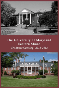 graduate faculty - University of Maryland Eastern Shore