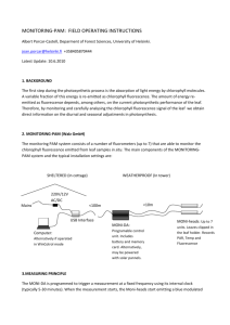 MONITORING-PAM: FIELD OPERATING INSTRUCTIONS Albert