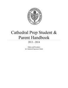 Cathedral Prep Student / Parent Handbook - Prep