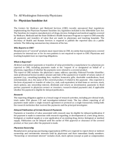 summary of the Physicians Payment Sunshine Act